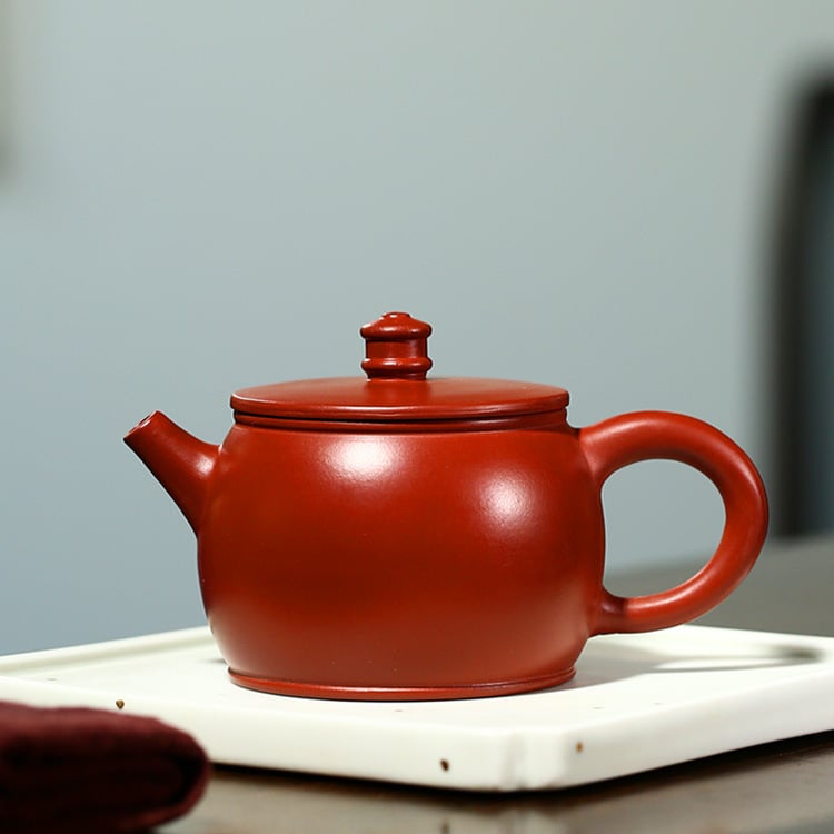 Ceainic autentic Yixing din lut mov, făcut manual, set Gongfu pentru casă, stil felinar de palat, Dahongpao, cutie cadou