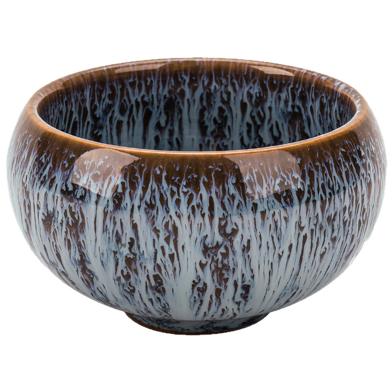 Ceșcă de ceai din ceramică în stil Jianzhan, glazură periată, set Gong Fu ceai, mică ceașcă de maestru