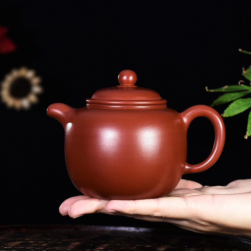Ceainic Yixing din lut mov purpuriu, lucrat manual, ceainic Dahongpao și set de ceai, cadou