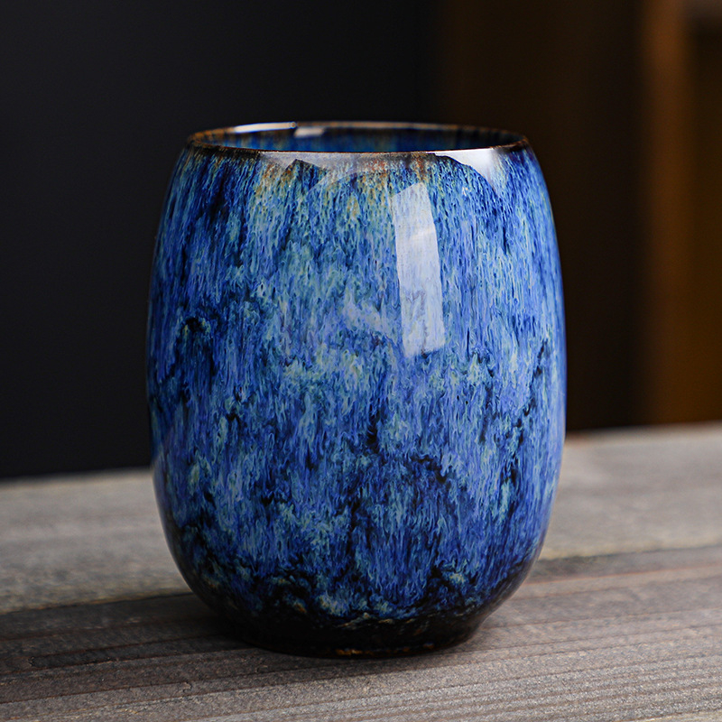 Set ceramic de cești de ceai în stil japonez pentru ceremonia Gongfu, cești mari cu ceașcă de degustare și ceașcă de cafea