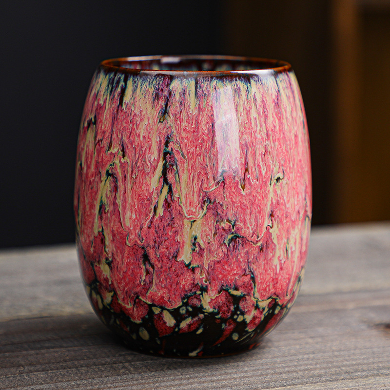 Set ceramic de cești de ceai în stil japonez pentru ceremonia Gongfu, cești mari cu ceașcă de degustare și ceașcă de cafea