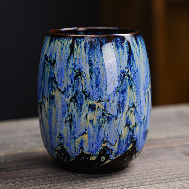 Set ceramic de cești de ceai în stil japonez pentru ceremonia Gongfu, cești mari cu ceașcă de degustare și ceașcă de cafea