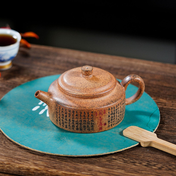 Ceainic Yixing Zisha autentic, ceramică din nisip purpuriu ars cu lemn, stil Hanwa, set de ceai premium pentru casă
