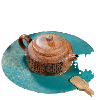 Ceainic Yixing Zisha autentic, ceramică din nisip purpuriu ars cu lemn, stil Hanwa, set de ceai premium pentru casă