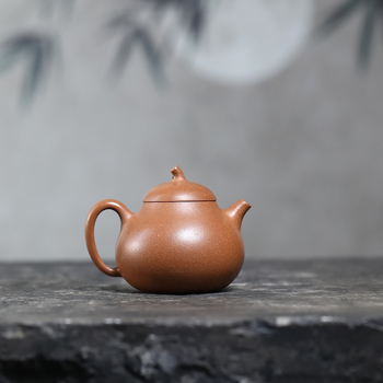 Set ceainice Yixing din lut mov purpuriu — lut mineral purpuriu original, ceainice mici elegante, în formă de vinete, pentru ceai Kung Fu acasă