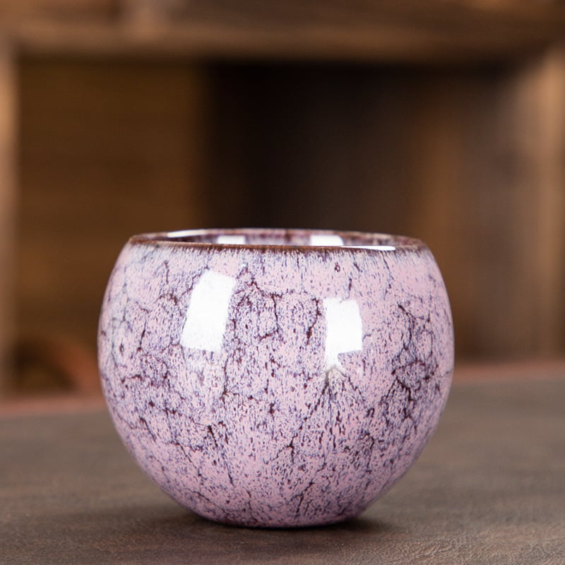 Ceșuță ceramică Jian Zhan, cu bază în formă de picior de dragon, formă ou, set de ceai cu flori, o singură ceașcă