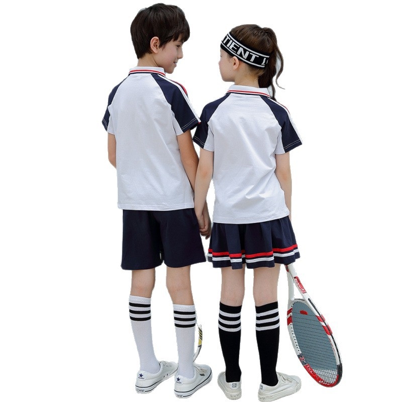 Letni set školske uniforme za učenike osnovne škole, unisex, gornji dio i hlače, 95% pamuk, mekan materijal