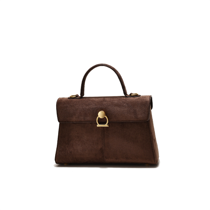 Ženska premijumska velur torba, nišnog retro dizajna, crossbody torba za svakodnevnu uporabu.