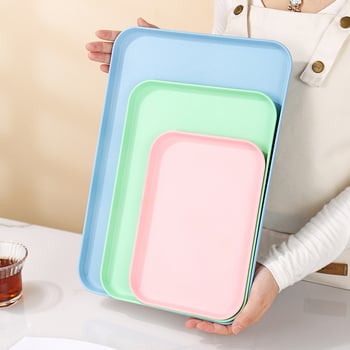 Tăviță de ceai din plastic, în stil nordic, dreptunghiulară, pentru casă, hotel și cafenele