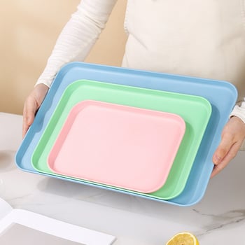 Tăviță de ceai din plastic, în stil nordic, dreptunghiulară, pentru casă, hotel și cafenele