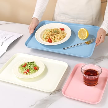 Tăviță de ceai din plastic, în stil nordic, dreptunghiulară, pentru casă, hotel și cafenele