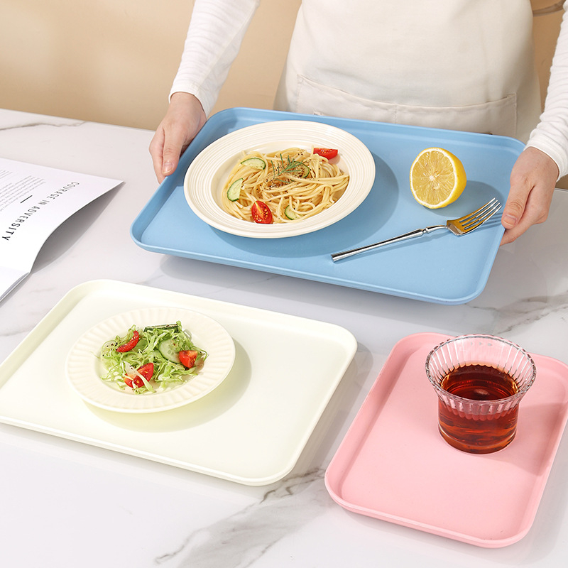 Tăviță de ceai din plastic, în stil nordic, dreptunghiulară, pentru casă, hotel și cafenele