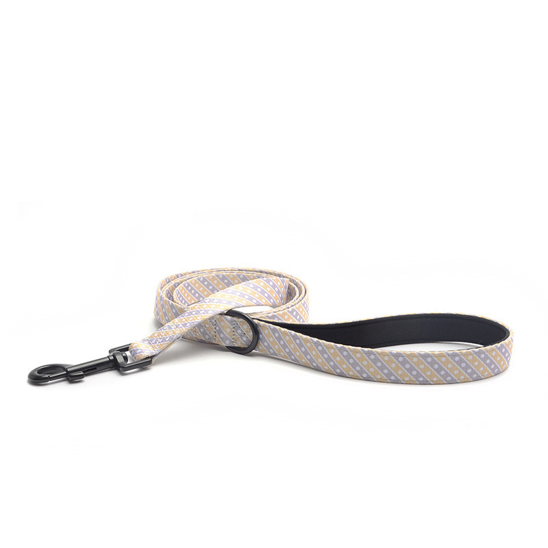 Nyomtatott kutyanyakörv és póráz készlet, állítható, kicsi–nagy méretek, aranyos stílus