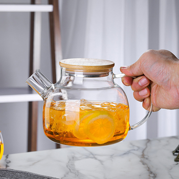 Carafă de sticlă în stil japonez pentru apă rece, set casnic cu cană și pahare, rezistentă la temperaturi înalte, mare capacitate pentru infuzare rece de ceai