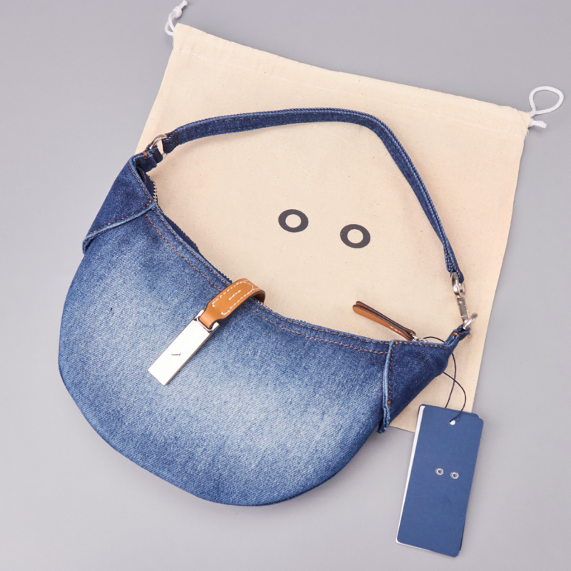2025 nova retro denim torbica s polumjesecem, ženska crossbody torba preko ramena
