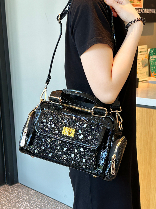 Ženska torba od prave kože s uzorkom krokodila, novo izdanje 2025, ručna ručka, ramena i crossbody remen, modni butik dizajn