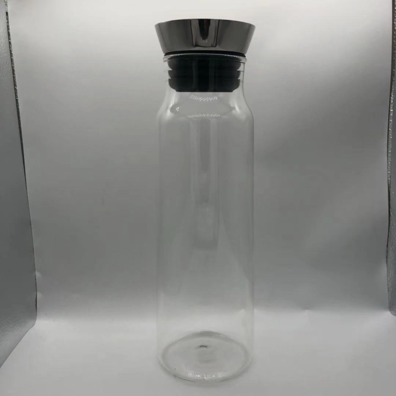 Ceainic din sticlă cu capac de 360°, design nordic, rezistent la temperaturi, pentru uz casnic