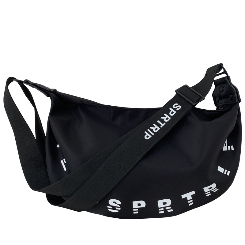 Jogo nova crossbody torba od Oxford platna, casual i minimalistička, široka naramnica, velika kapaciteta, torba u obliku polumjeseca za žene