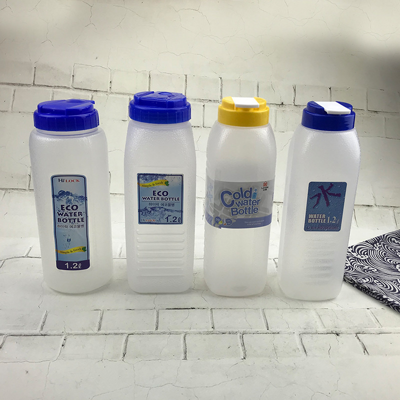 Sticlă de apă din plastic, stil coreean, capacitate mare, recipient pentru apă la domiciliu