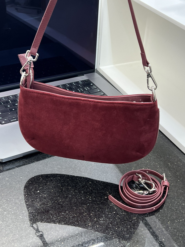 Ženska velur torba za rame s crossbody naramenicom, 2024 novi model, jesenji retro stil