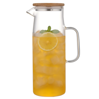 Cană din sticlă borosilicat de înaltă rezistență pentru apă rece, capacitate mare, cană pentru suc, ceainic din sticlă