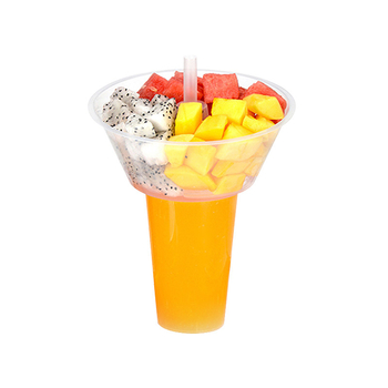 Cupă unică, îngroșată, cu suport, pentru hot pot, pentru milk tea, pui prăjit și fructe