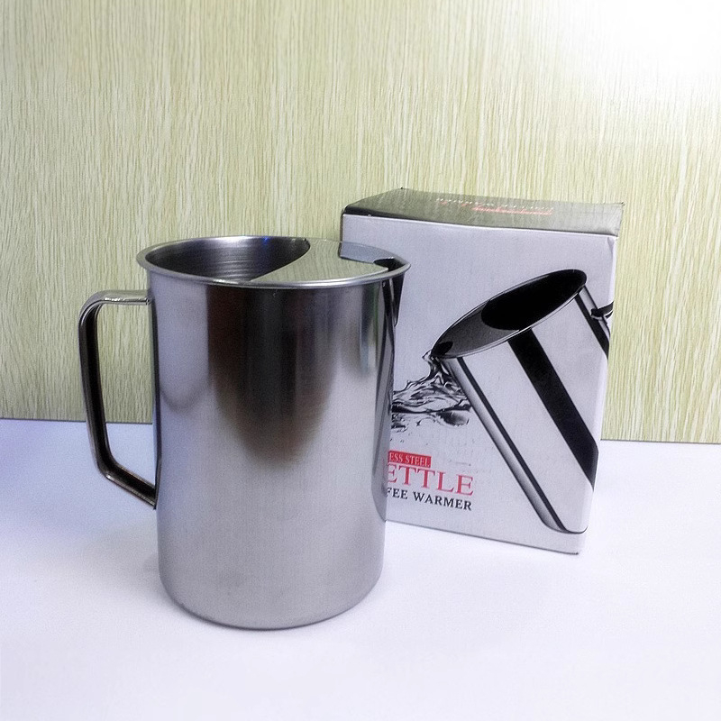Ceainic din oțel inoxidabil cu cuburi de gheață, pentru uz casnic și comercial, capacitate mare, potrivit pentru sucuri, cafea și ceai
