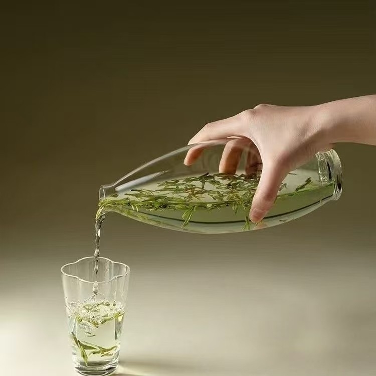Sticlă pentru ceai verde, infuzie la rece și fierbinte, manuală, sticlă groasă rezistentă la căldură, vază, stil Nordic, set ceai cu condensare