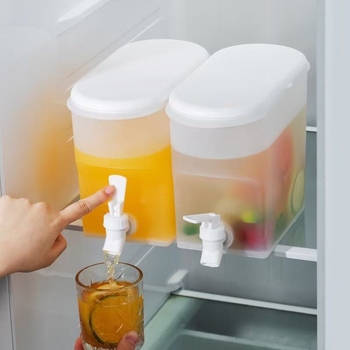 Recipient pentru apă rece cu robinet, 3,5 L, design portabil în stil frigider