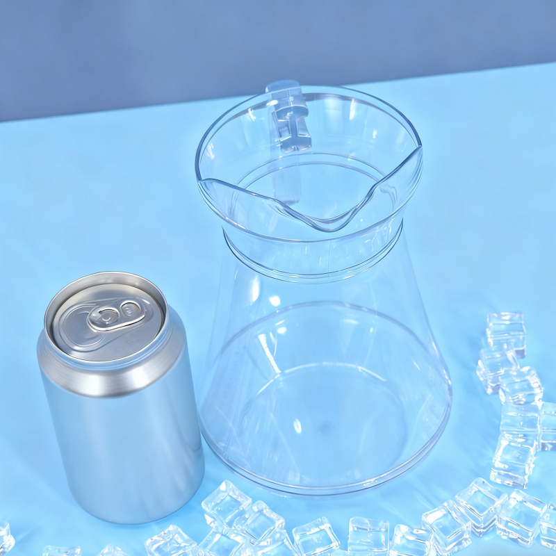 Ceainic din plastic PS, 1L, pentru apă rece, personalizabil cu logo, pentru camping în aer liber – ceai, suc și băuturi