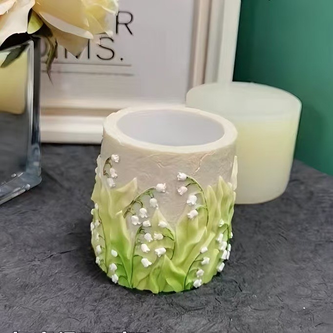 Nou DIY suport pentru pixuri gravat cu flori și păpușă din ipsos aromată - colorare, ornament creativ de artizanat