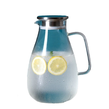 Carafă de apă rece din sticlă, rezistentă la temperaturi înalte, uz casnic, capacitate mare, pentru ceai de fructe și stocare a apei
