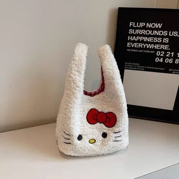 Dlaka mačja torbica, slatka mini torba za svakodnevnu jesen-zimu, ležerni stil, mala torba za ručak