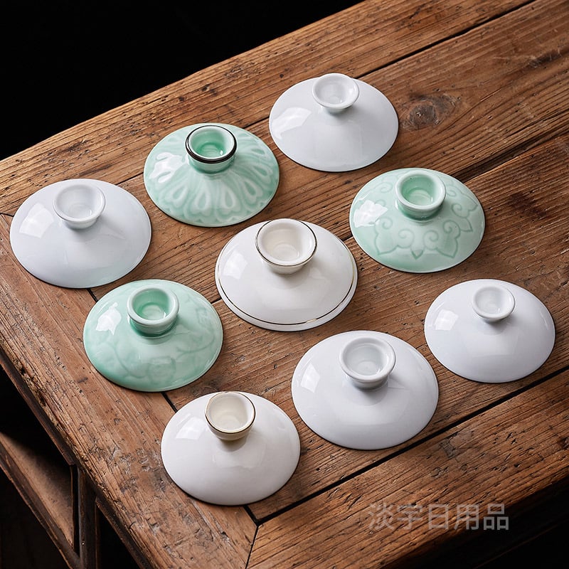 Vas ceramic cu capac pentru ceremonia Gongfu – capac inclus, disponibile dimensiuni mari, medii și mici
