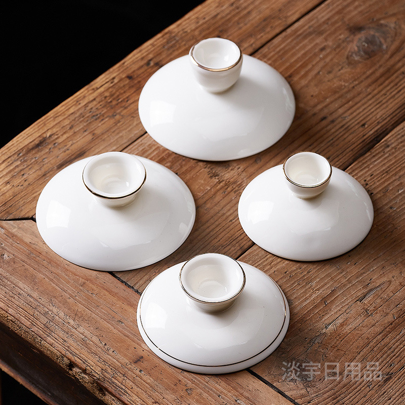 Vas ceramic cu capac pentru ceremonia Gongfu – capac inclus, disponibile dimensiuni mari, medii și mici