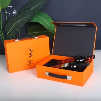 Cutie cadou de lux pentru vin roșu, husă din piele pentru două sticle și accesorii pentru vin
