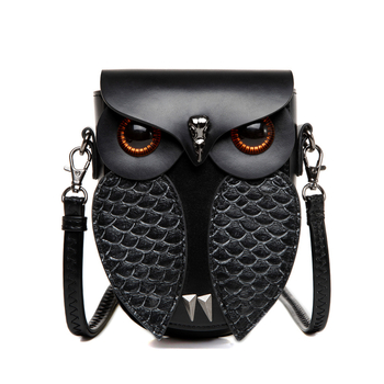 Ženska PU torba preko ramena u retro steampunk stilu s motivom sove, mala crossbody torbica