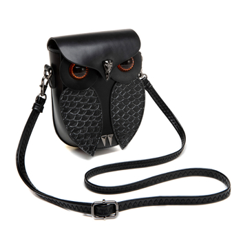 Ženska PU torba preko ramena u retro steampunk stilu s motivom sove, mala crossbody torbica