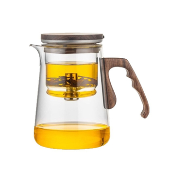 Infuzor de ceai elegant cu separare ceai-apă — ceainic, ceșcuță, set de ceai pentru birou
