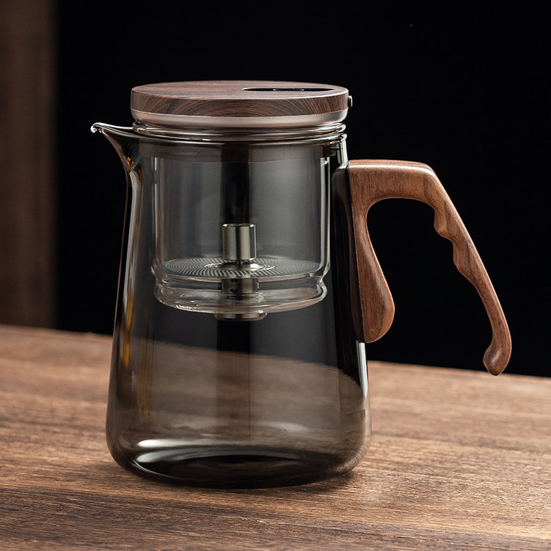 Infuzor de ceai elegant cu separare ceai-apă — ceainic, ceșcuță, set de ceai pentru birou
