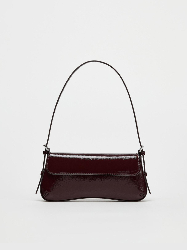 PU bordo baguette torba za žene, retro preklopna, torba preko ramena, prenosna