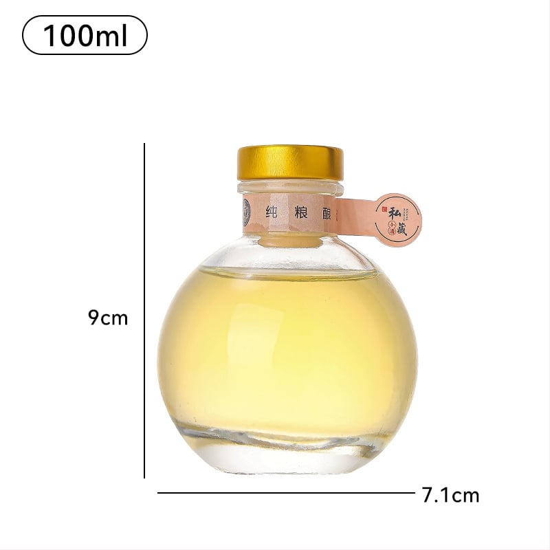 100 ml sklenená fľaša na víno s rôznymi uzávermi a balením – prázdna fľaša na DIY