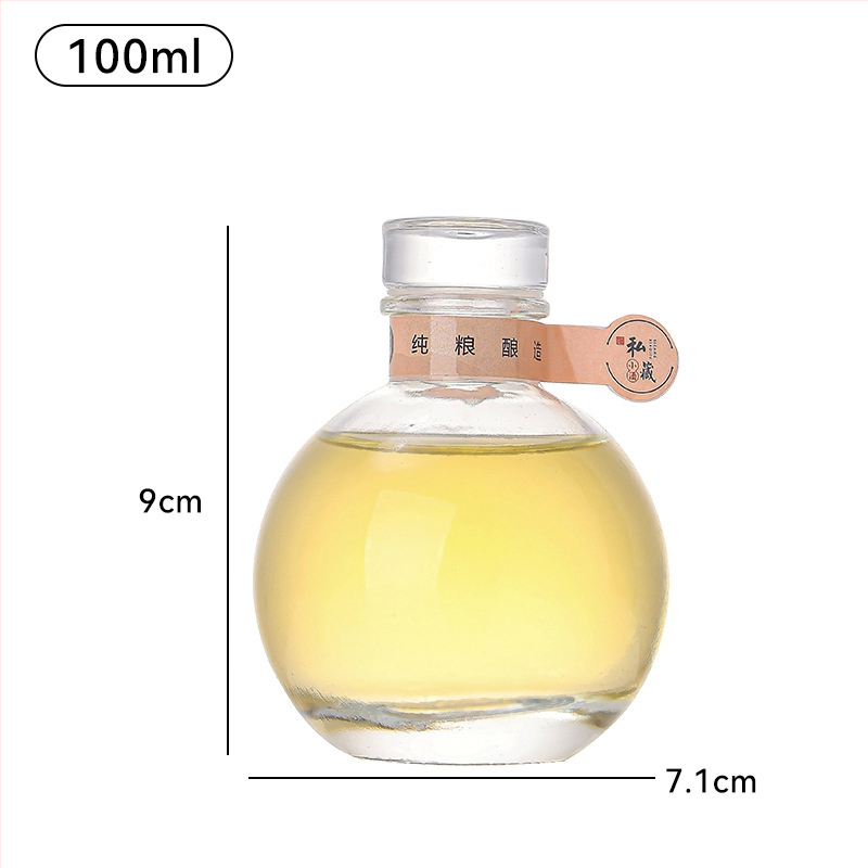 100 ml sklenená fľaša na víno s rôznymi uzávermi a balením – prázdna fľaša na DIY