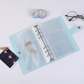 Album foto în stil INS, cu suport pentru carduri din PVC cu aspect cristalin, album insertabil de 3 inch pentru fani