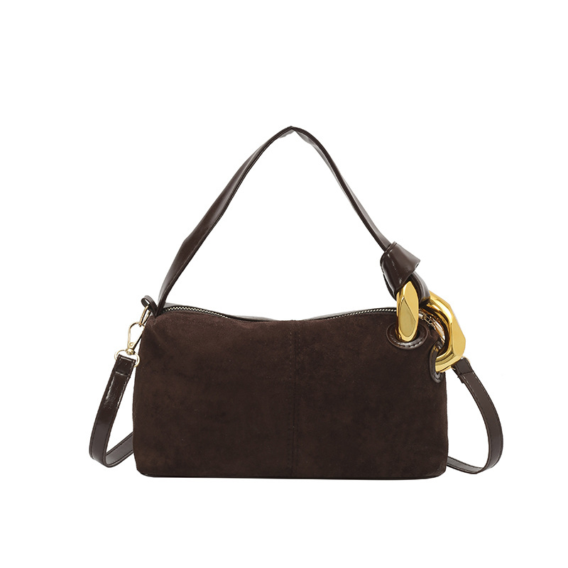 Ženska torba od nubuka Boston Pillow, srednje veličine crossbody torba za posao i svakodnevnu upotrebu, dumpling bag stil