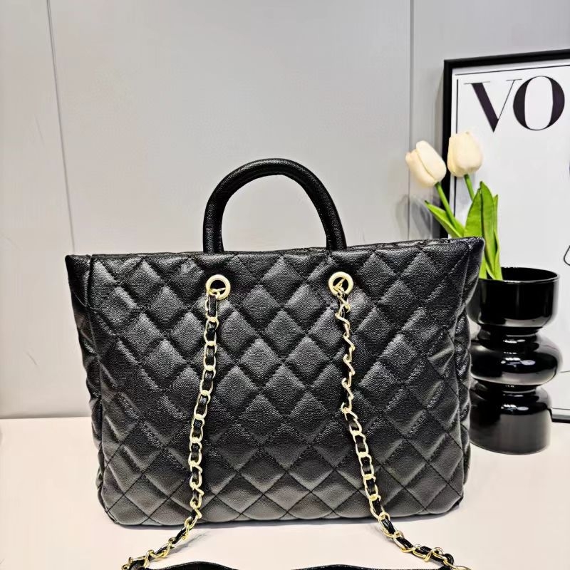 Tote torba s dijamantnim šivanjem, velika kapaciteta, za rame, Zima 2024