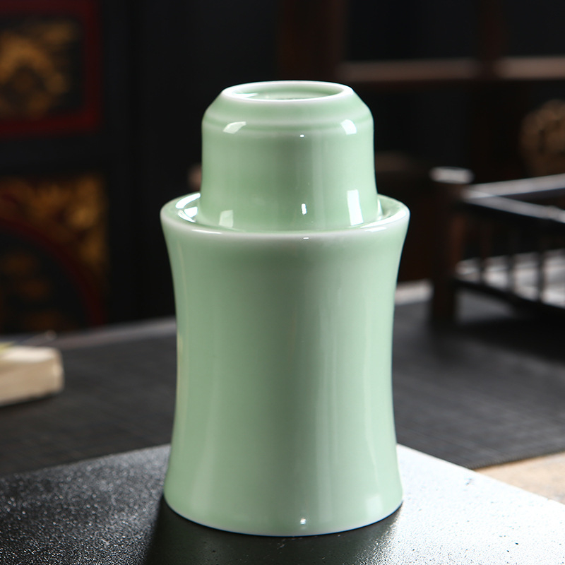 Set Jingdezhen din ceramic pentru vin cu încălzitor – oală pentru vin, pahare și cești, 2–3 piese