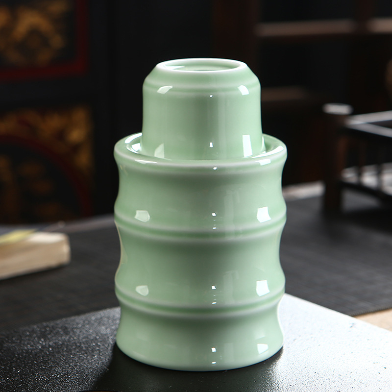 Set Jingdezhen din ceramic pentru vin cu încălzitor – oală pentru vin, pahare și cești, 2–3 piese