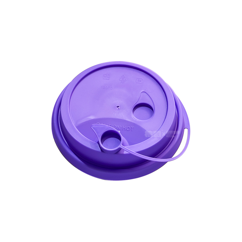 Capac pentru pahar de ceai cu lapte, diametru 90 mm, capac integrat turnat prin injecție, etanș, plastic, capac conectat colorat