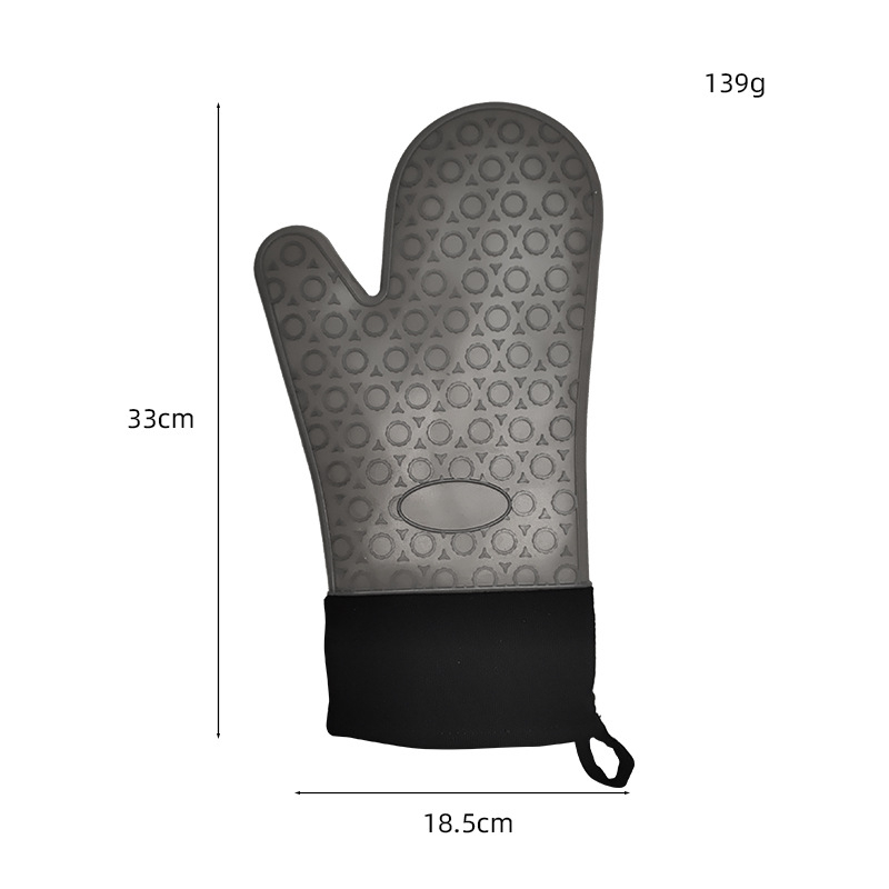 Mănuși din silicon rezistente la căldură, antiderapante, pentru bucătărie, pentru cuptor cu microunde, design cu cinci degete